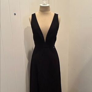 Armani Exchange Elegant Black Sleeveless Cut-out Back Dress